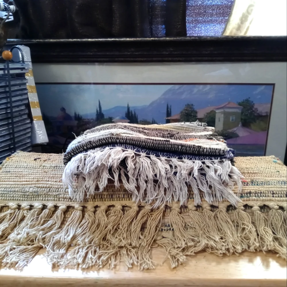 🌅🏫 2 Gallic Artisan Cotton Rugs 🆕🏬 22